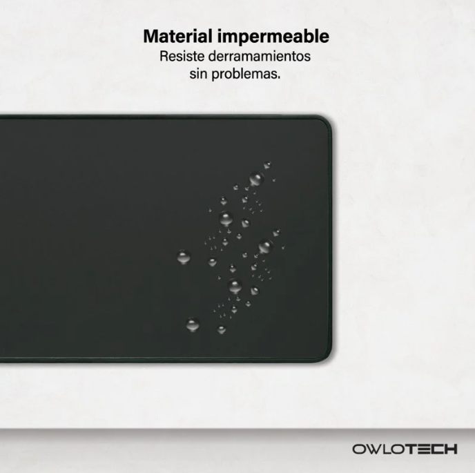 Owlotech Mousepad Alfombrilla Basic Extended Negra - Imagen 3