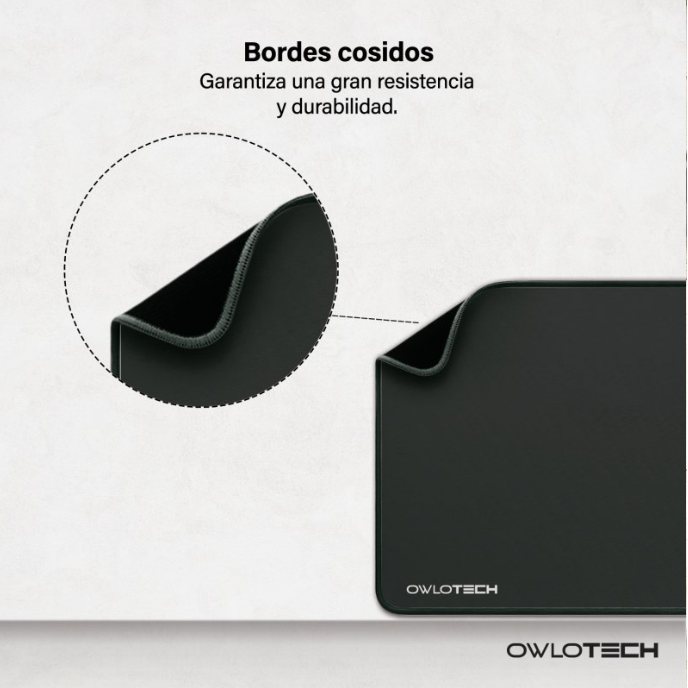 Owlotech Mousepad Alfombrilla Basic Extended Negra - Imagen 4